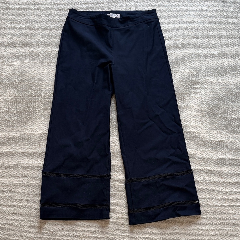 Nanette Lepore Navy Pants with Eyelet bottom